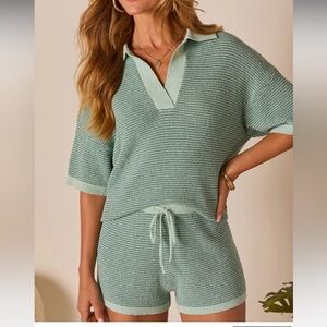 Mint Green Knit Two-Piece Set